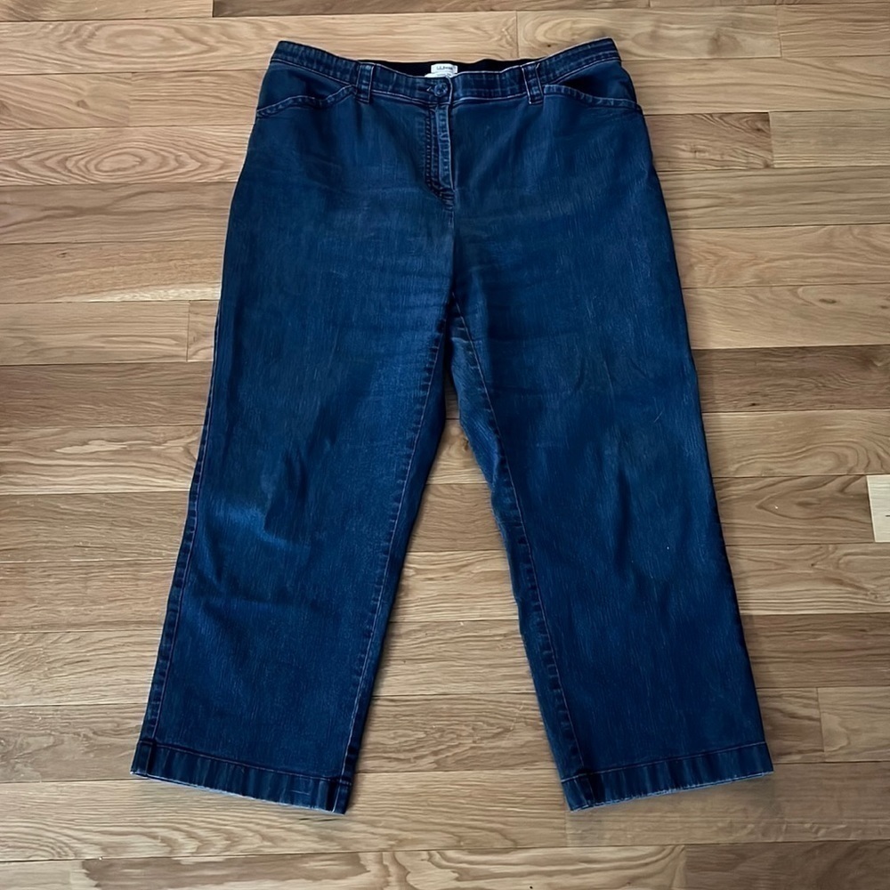 LL Bean Classic Fit Elastic Waist Jeans size 18P
